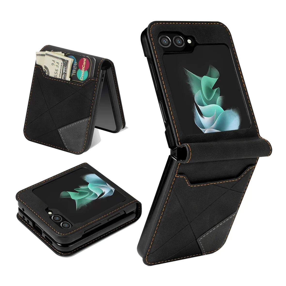 Glevato | Leather Wallet Case for Samsung Galaxy Z Flip Series