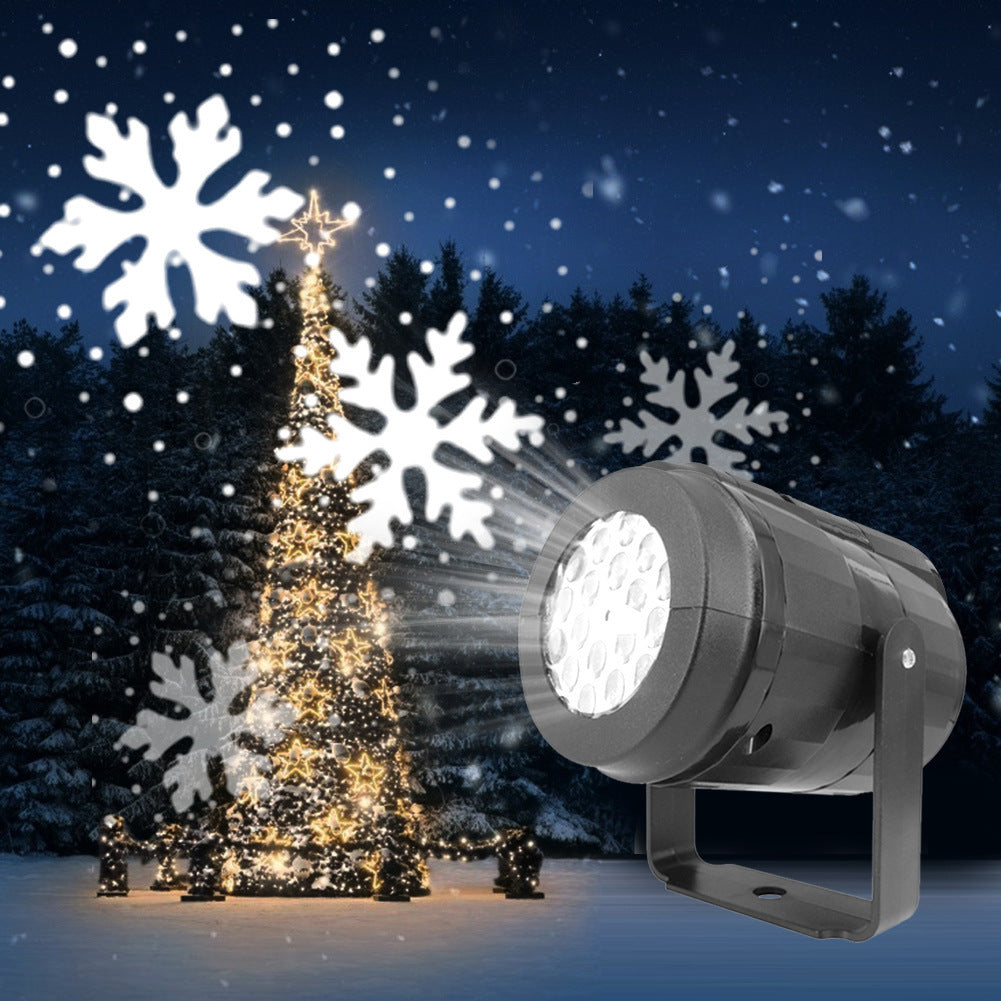 Glevato | LED Christmas Projector Snowflake Light Show – Waterproof Outdoor Lamp with 16 Patterns