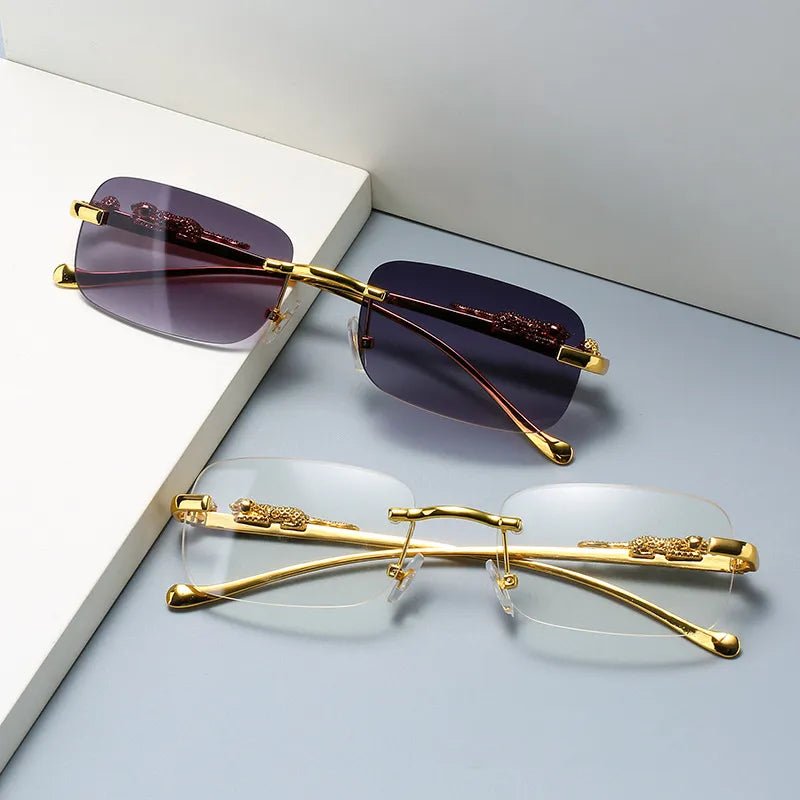 Glevato | LEOPARDVIEW – Stylish Rimless Sunglasses with UV400 Protection
