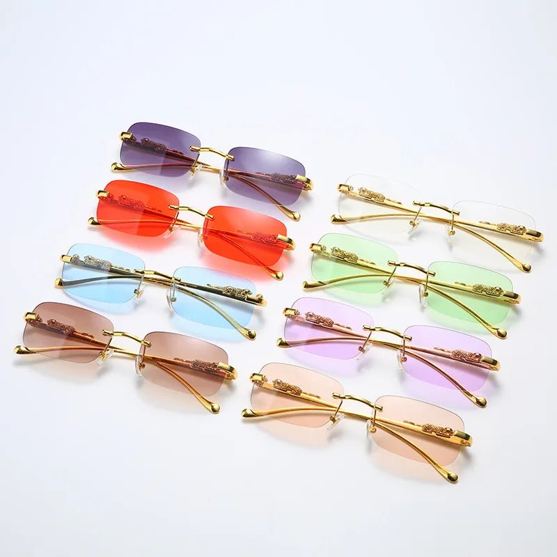 Glevato | LEOPARDVIEW – Stylish Rimless Sunglasses with UV400 Protection