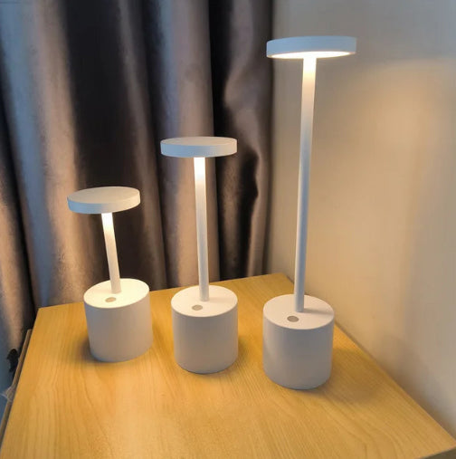 Glevato | LumaLite Rechargeable LED Table Lamp | Wireless | Dimmable | Modern Design for Restaurants and Home