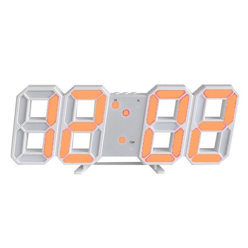 Glevato | LumiSync 3D LED Wall Clock – Modern Digital Clock with Dimmable Lighting