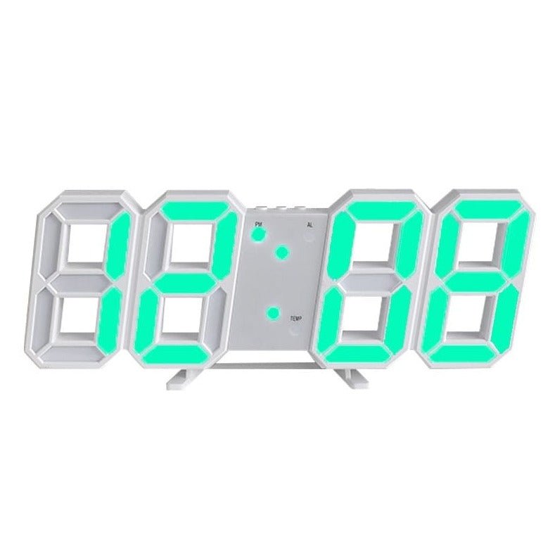 Glevato | LumiSync 3D LED Wall Clock – Modern Digital Clock with Dimmable Lighting