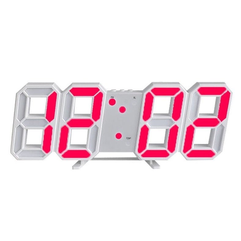 Glevato | LumiSync 3D LED Wall Clock – Modern Digital Clock with Dimmable Lighting