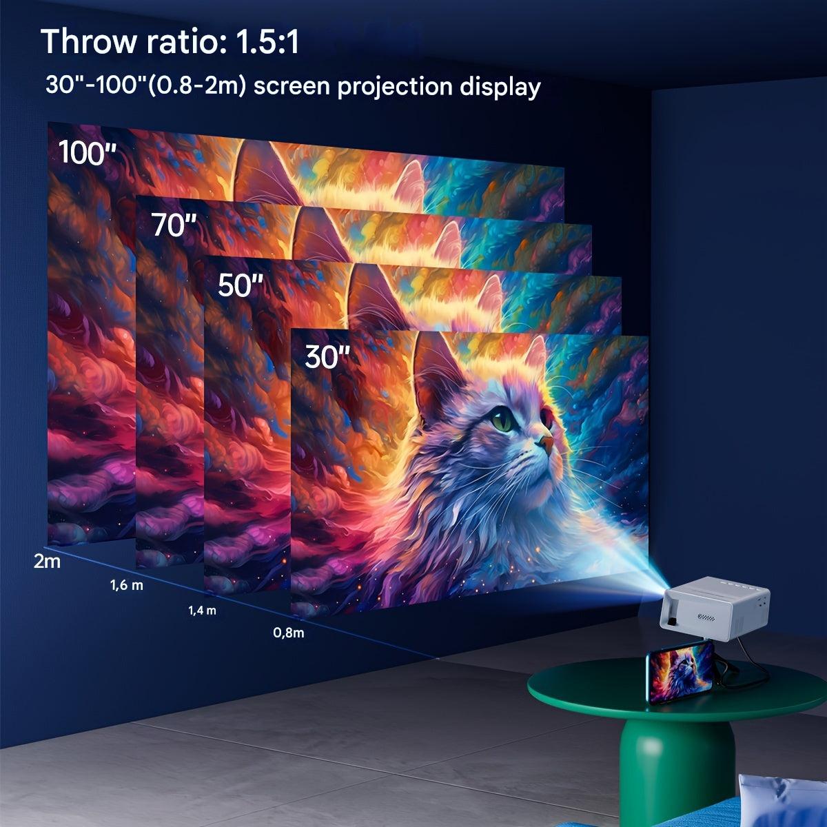 Glevato | LumoBeam Ultra-Bright Mini Projector (3000 Lumen) – Compact HD Home & Outdoor Cinema