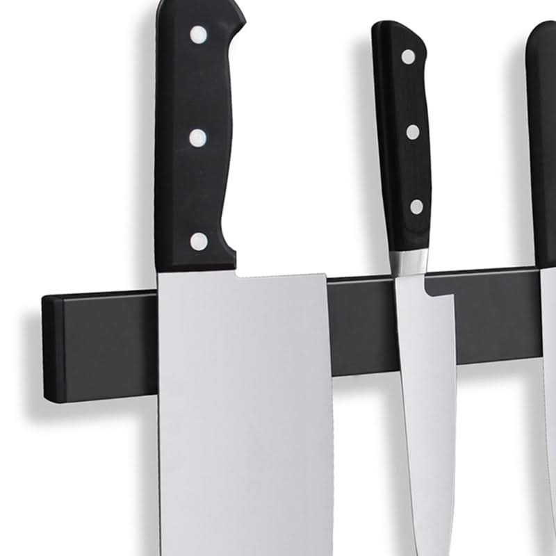 Glevato | Magnetic Knife Holder – Wall Mounted Black Steel Storage