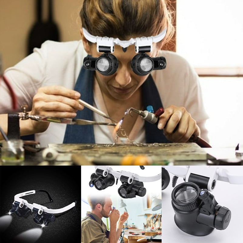 Glevato | Magnifying Glasses with LED Lamps for Dual Eyes