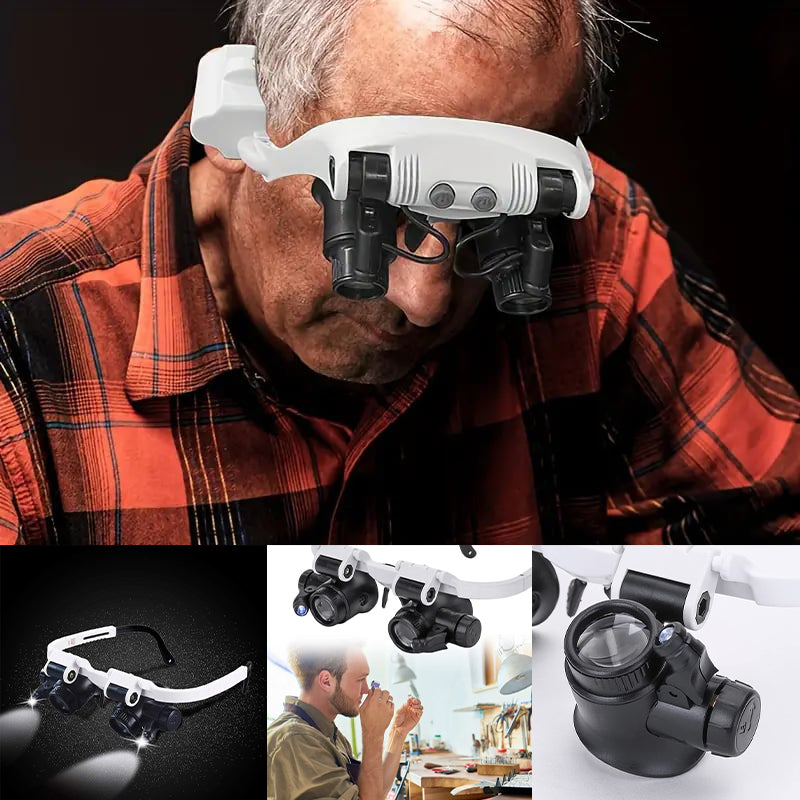 Glevato | Magnifying Glasses with LED Lamps for Dual Eyes