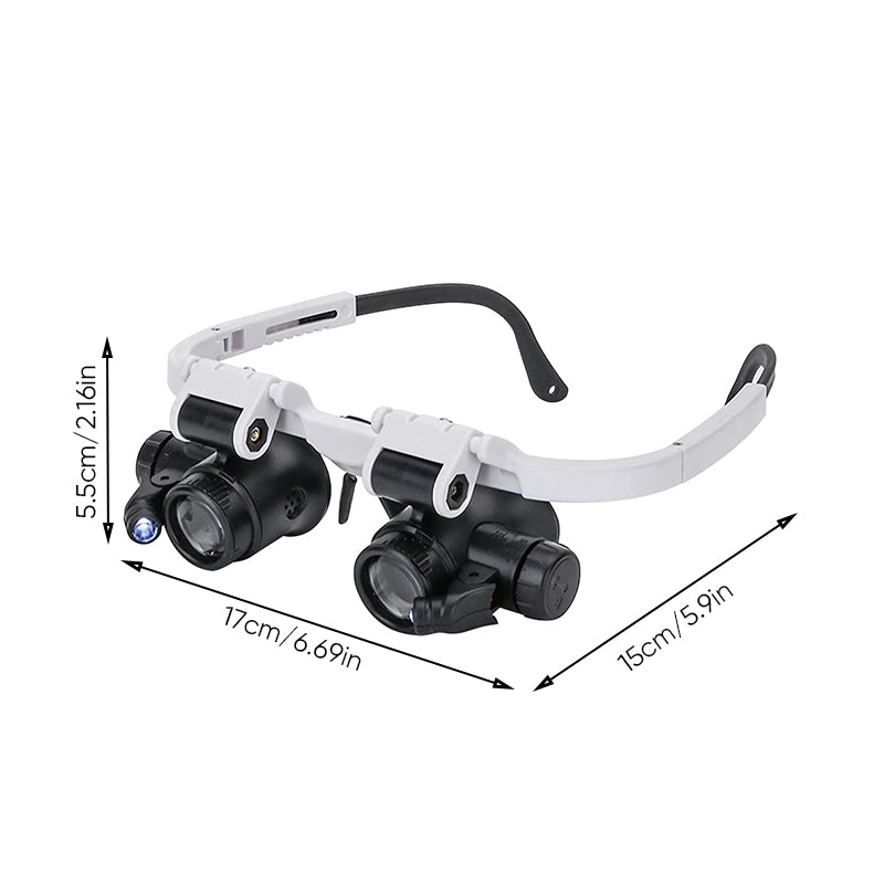 Glevato | Magnifying Glasses with LED Lights for Double Eyes