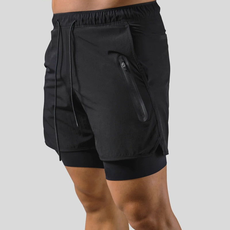 Glevato | Men's 2-in-1 Running Shorts with Built-in Compression