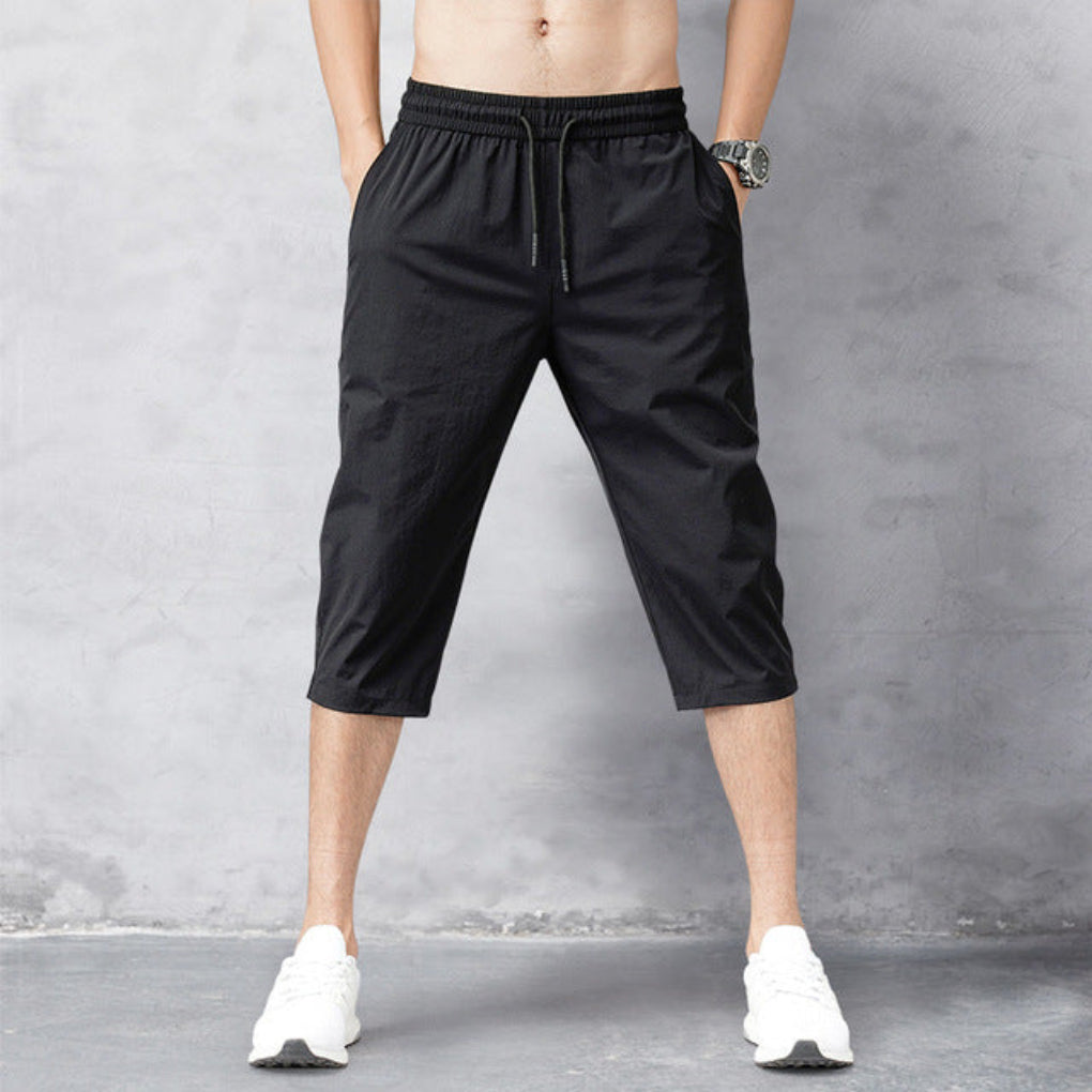 Glevato | Men's 3/4 Pants - Drawstring Waist Casual Capris