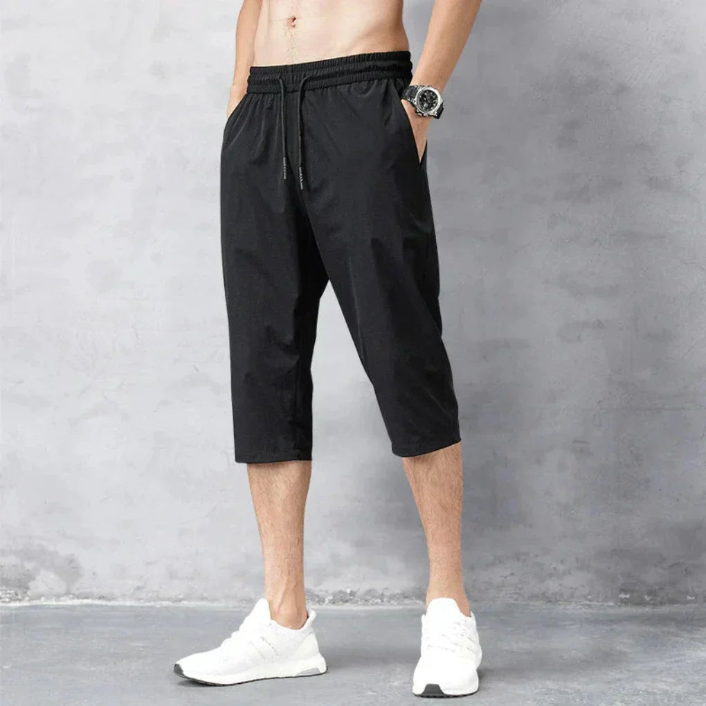 Glevato | Men's 3/4 Pants - Drawstring Waist Casual Capris