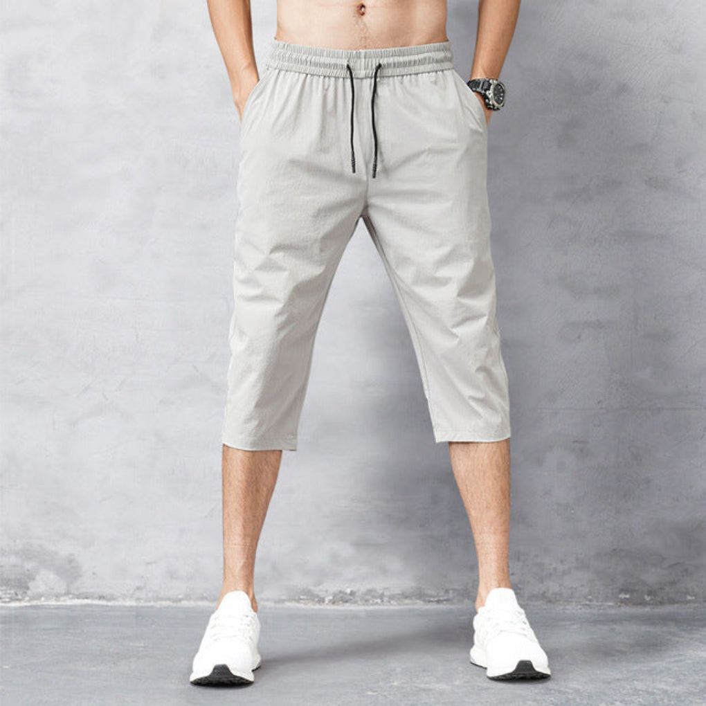Glevato | Men's 3/4 Pants - Drawstring Waist Casual Capris