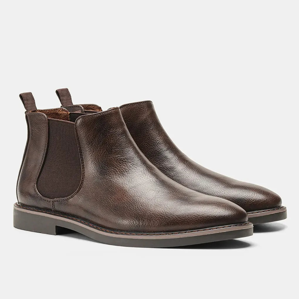 Glevato | Men's Ankle Chelsea Boots with Elastic Side Panels