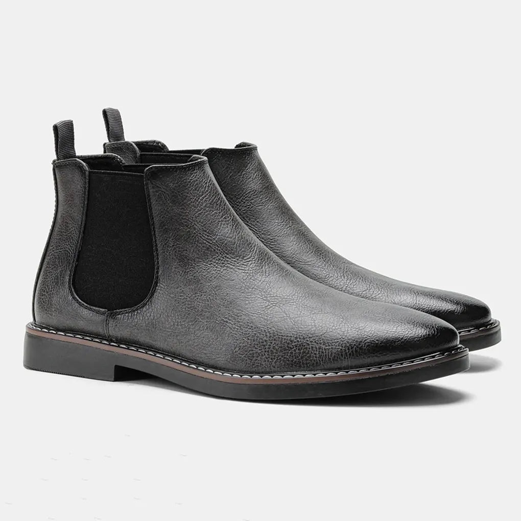 Glevato | Men's Ankle Chelsea Boots with Elastic Side Panels