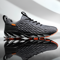 Glevato | Męskie sportowe sneakersy z teksturowanym dzianym cholewką