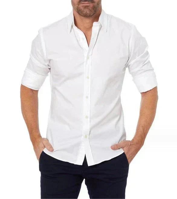 Glevato | Men's Button-Up Shirt with Zipper Detail