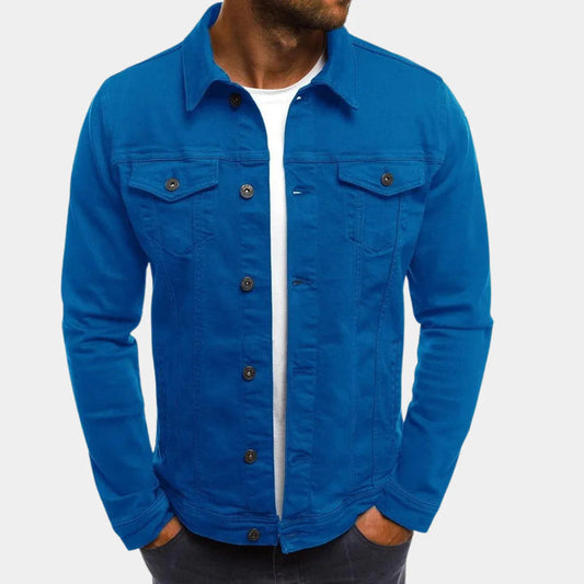 Glevato | Men's Classic Denim Jacket Button-Front