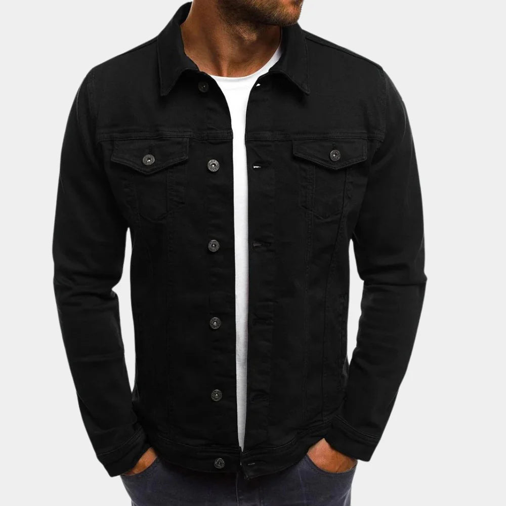 Glevato | Men's Classic Denim Jacket Button-Front