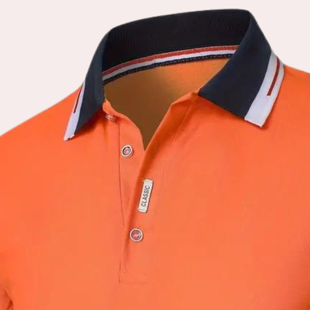 Glevato | Men's Contrast Collar Polo Shirt