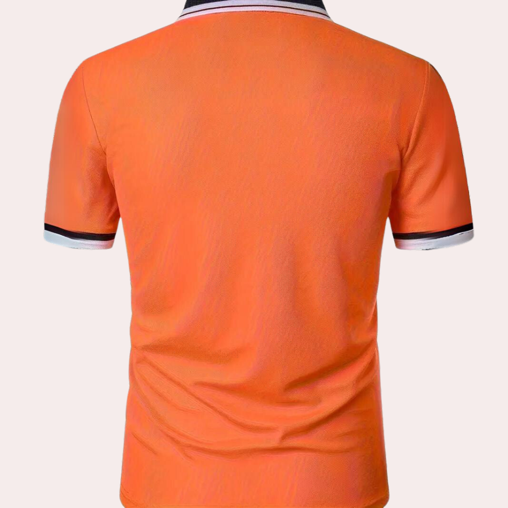 Glevato | Men's Contrast Collar Polo Shirt