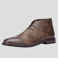 Glevato | Męskie botki desert boots sznurowane do kostki