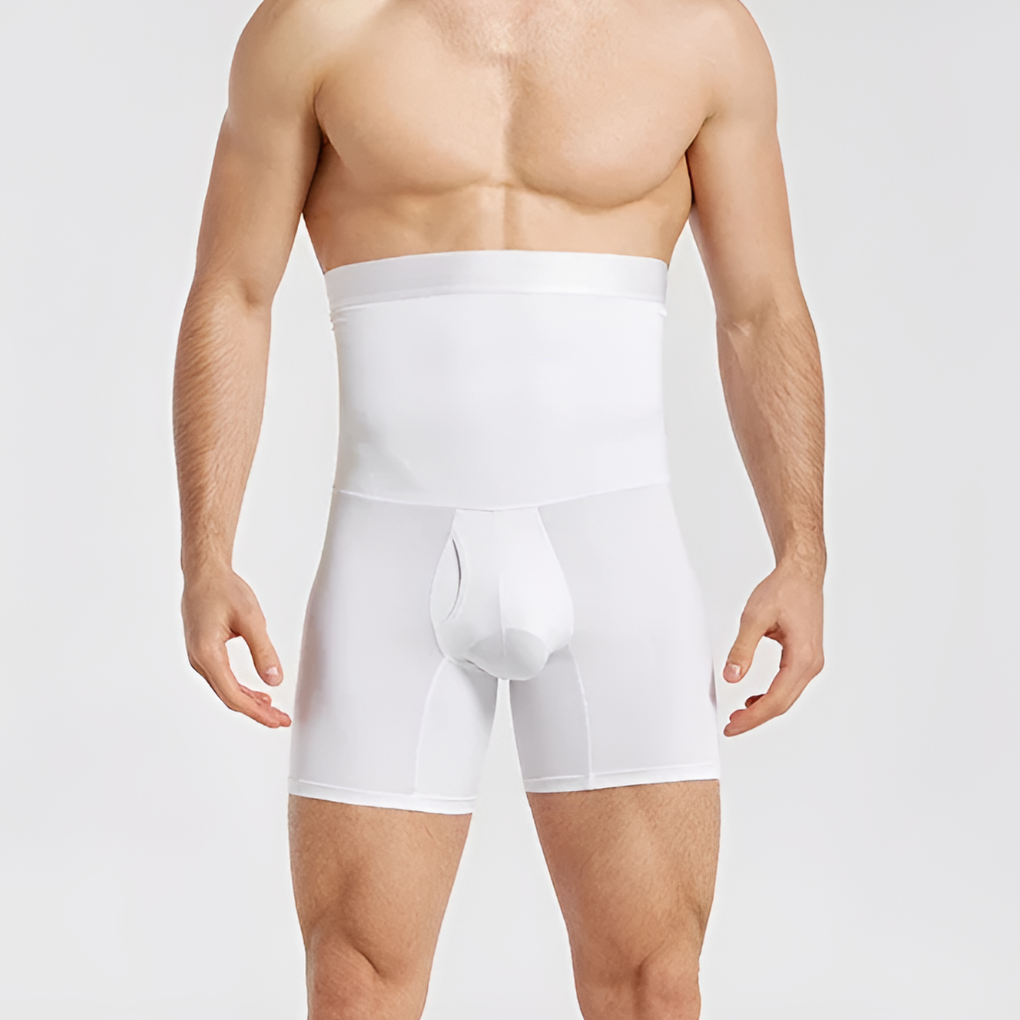 Glevato | Men's High-Waisted Compression Shorts with Tummy Control