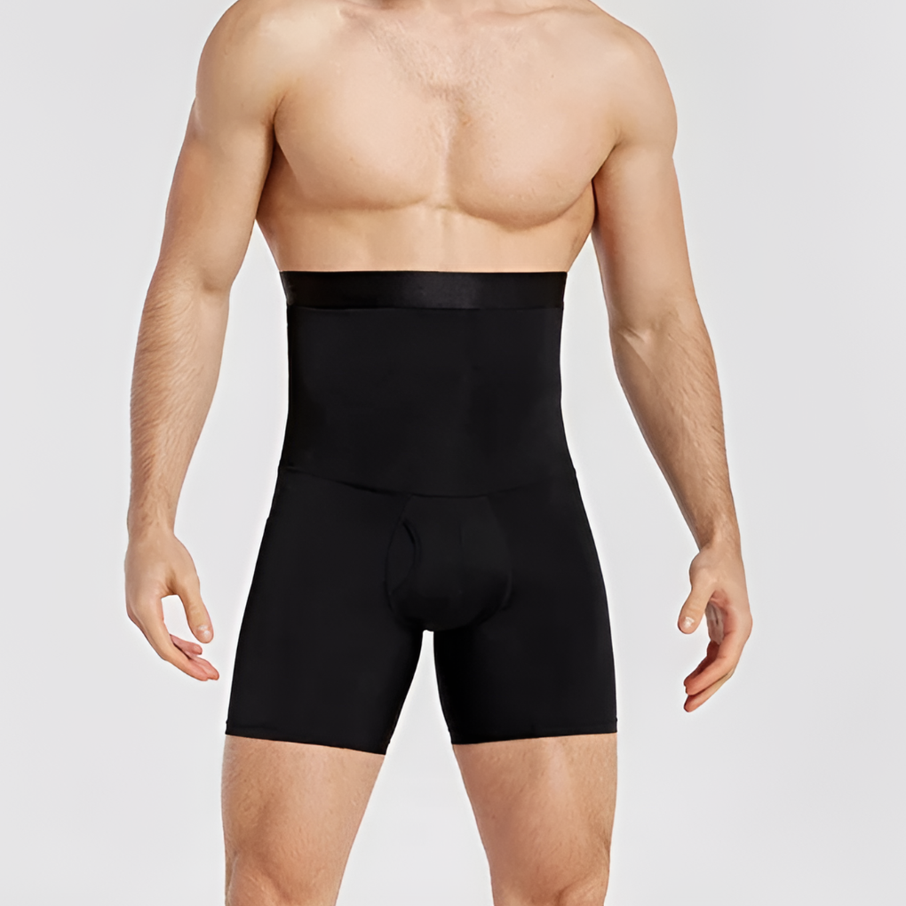 Glevato | Men's High-Waisted Compression Shorts with Tummy Control
