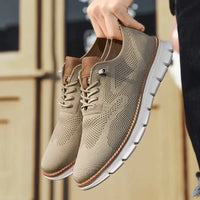 Glevato | męskie dzianinowe sneakersy Oxford z sznurowaniem