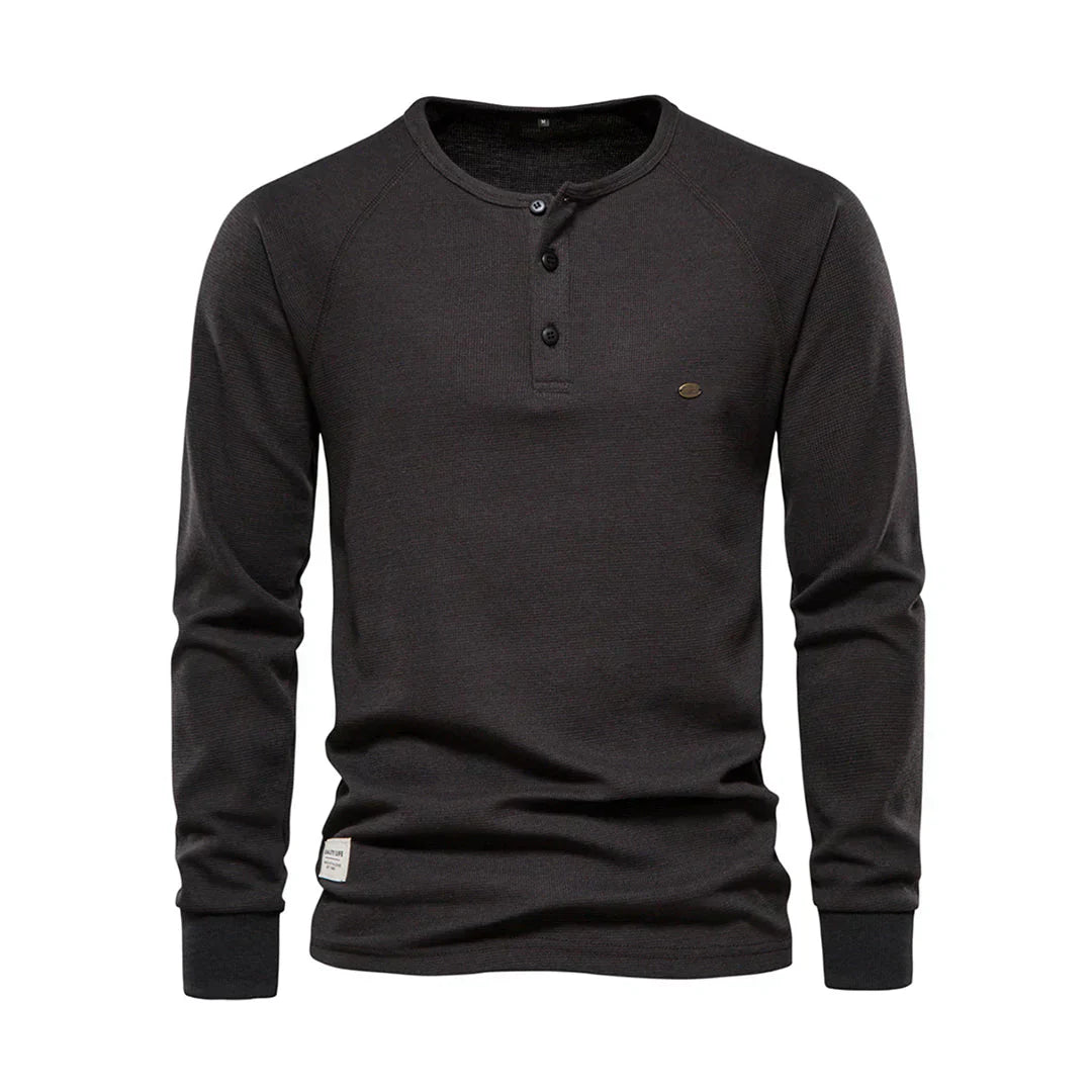 Glevato | Men's Long Sleeve Henley Shirt