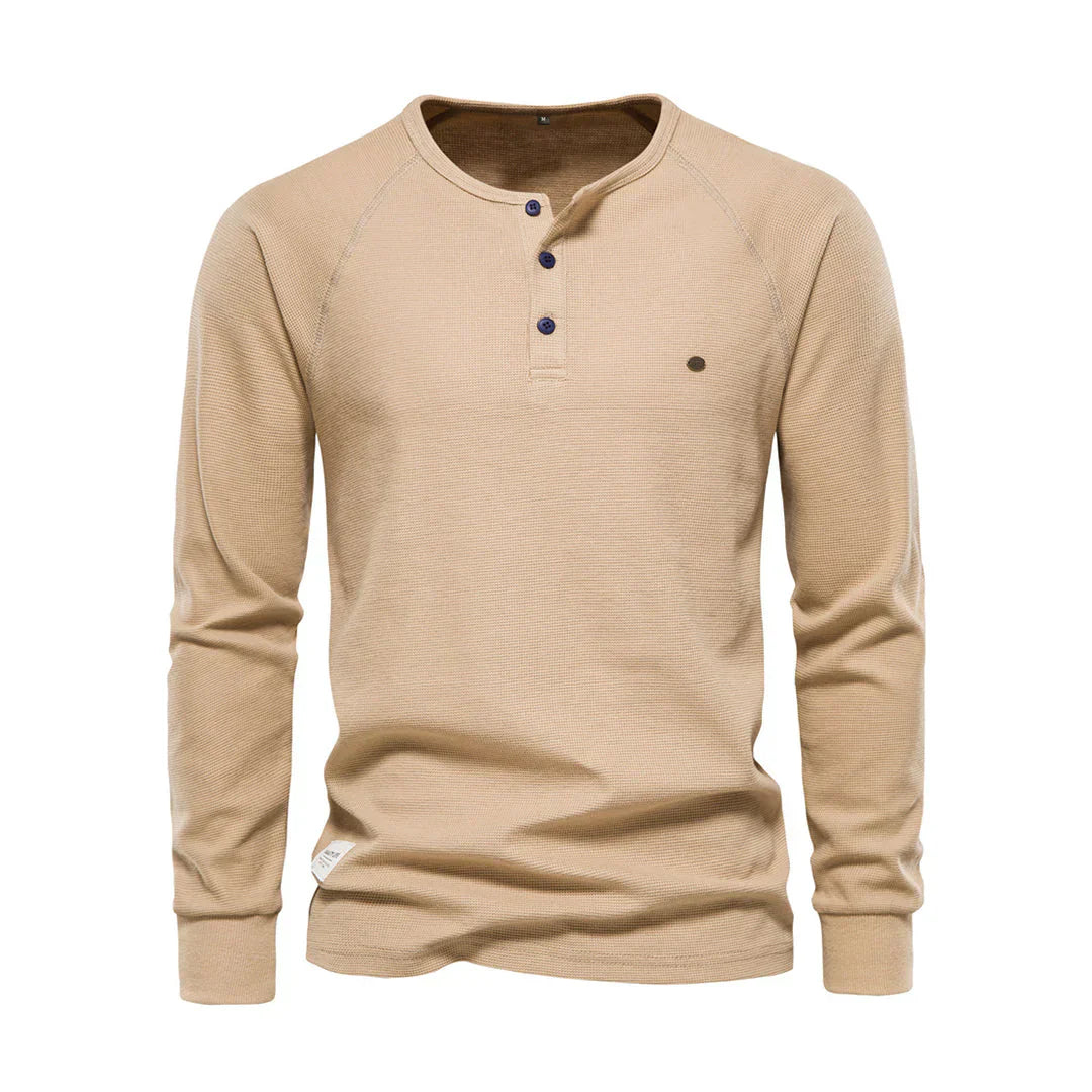 Glevato | Men's Long Sleeve Henley Shirt