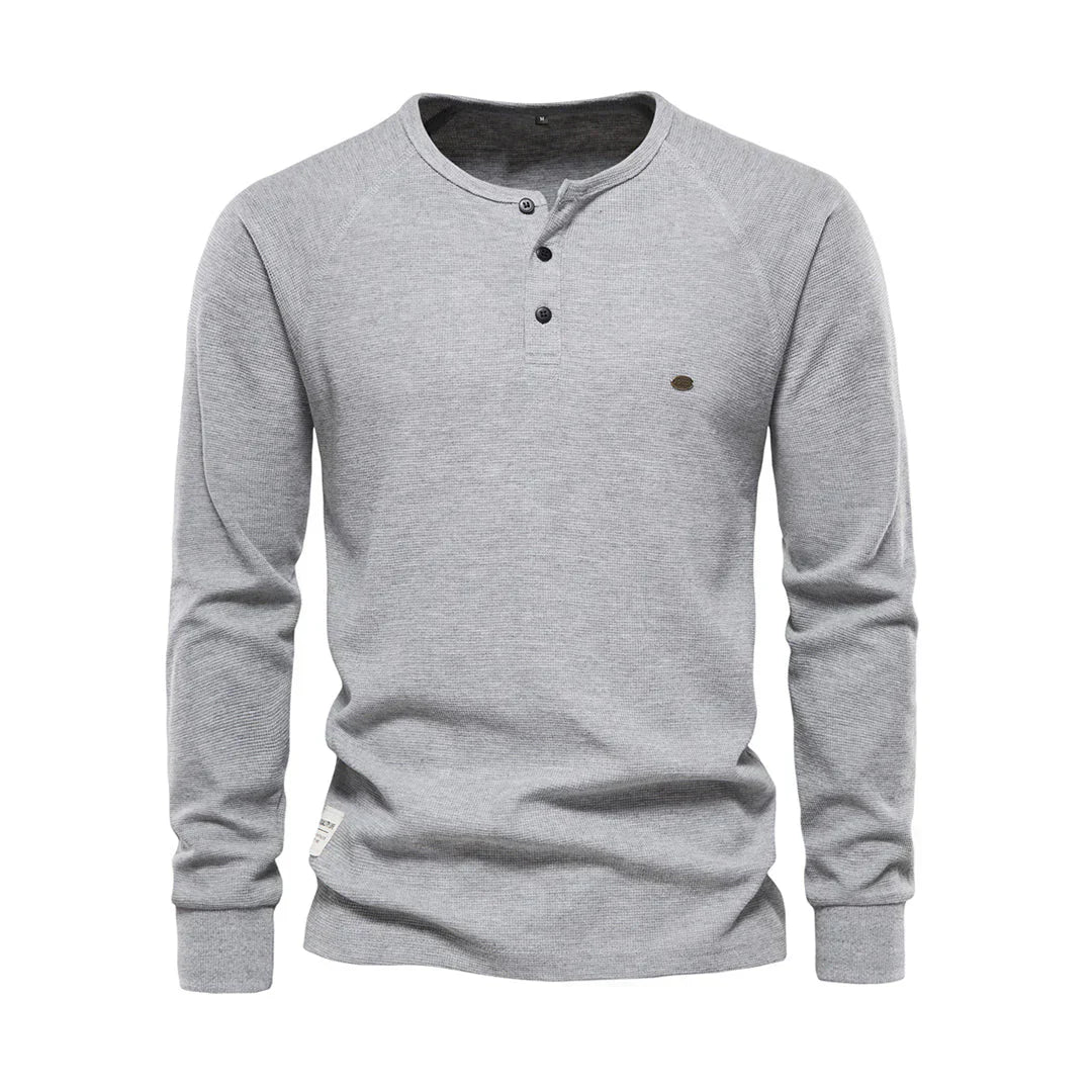 Glevato | Men's Long Sleeve Henley Shirt