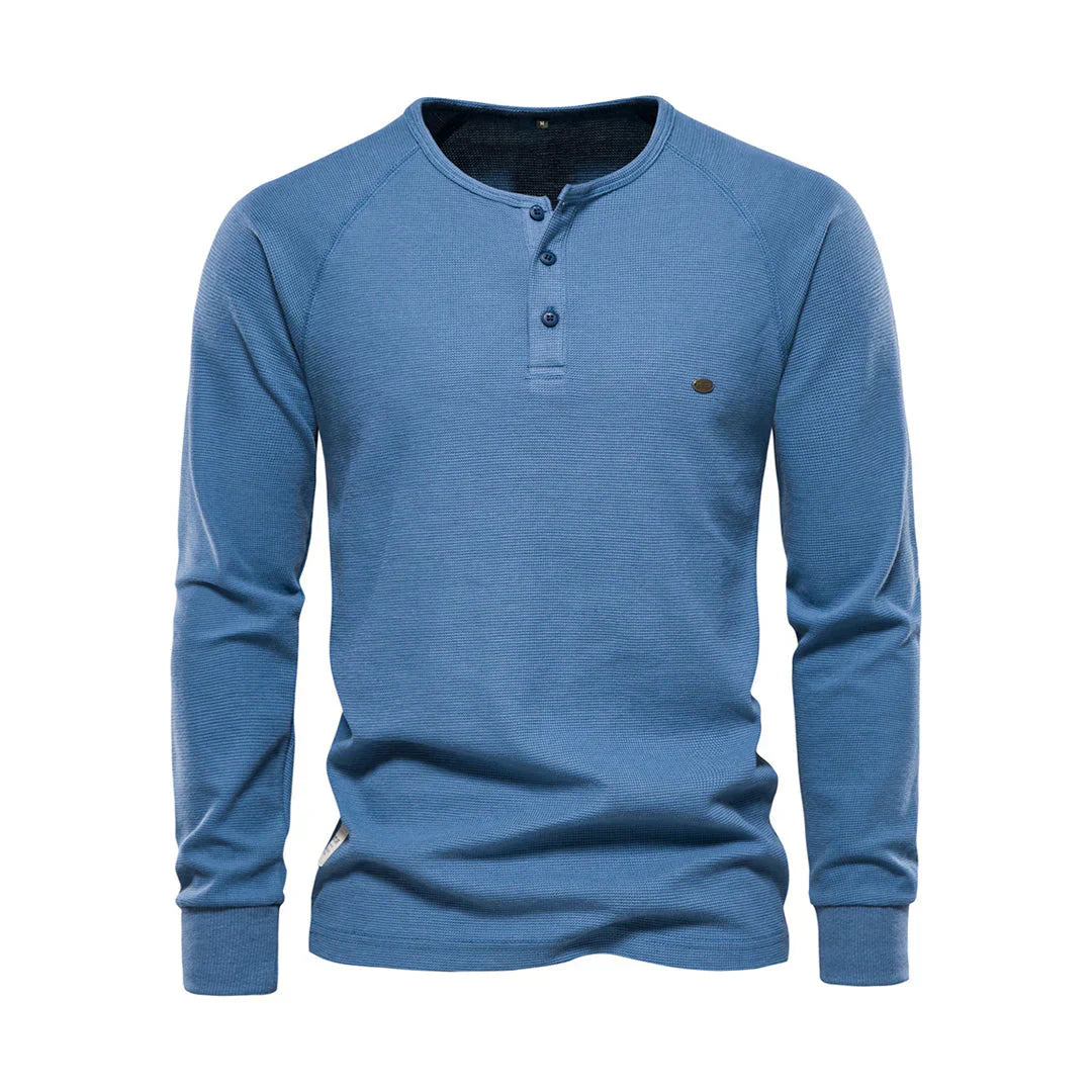 Glevato | Men's Long Sleeve Henley Shirt