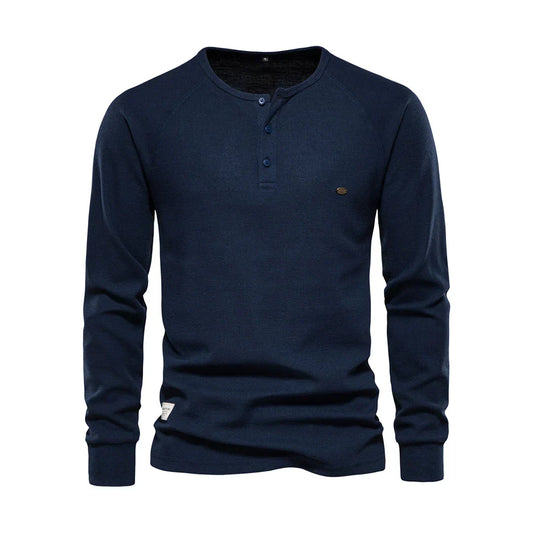 Glevato | Men's Long Sleeve Henley Shirt