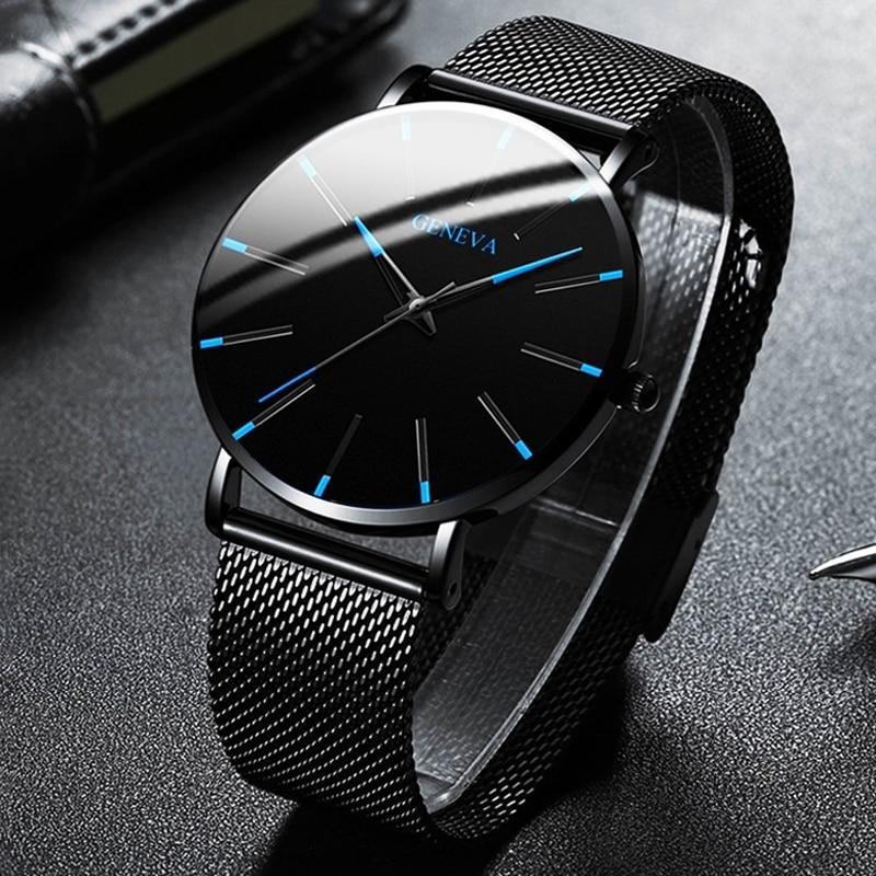 Glevato | Men's Minimalist Analog Watch with Clean Dial