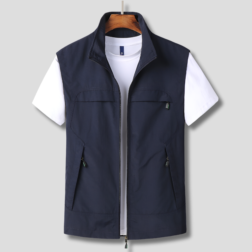 Glevato | Men's Outdoor Zip Vest with Pockets