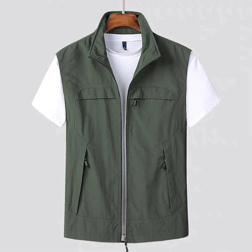 Glevato | Men's Outdoor Zip Vest with Pockets