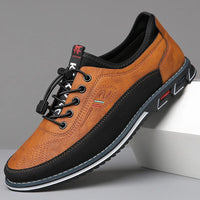 Glevato | Męskie buty oxford - skórzane sznurowane