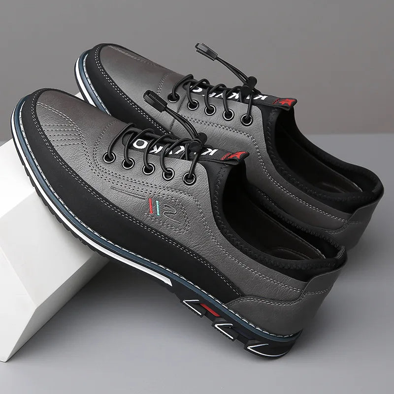Glevato | Men's Oxford Shoes - Lace-Up Leather