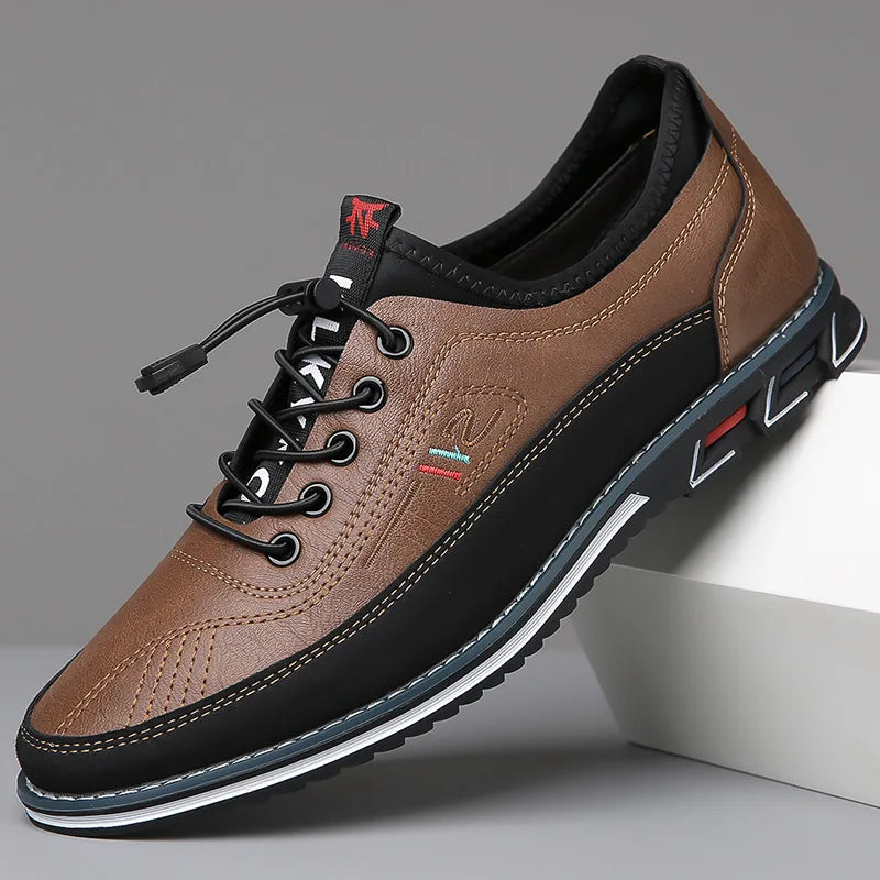 Glevato | Men's Oxford Shoes - Lace-Up Leather