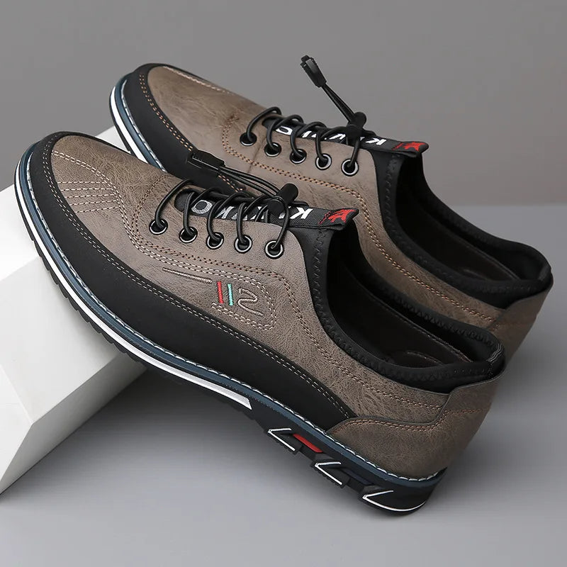 Glevato | Men's Oxford Shoes - Lace-Up Leather