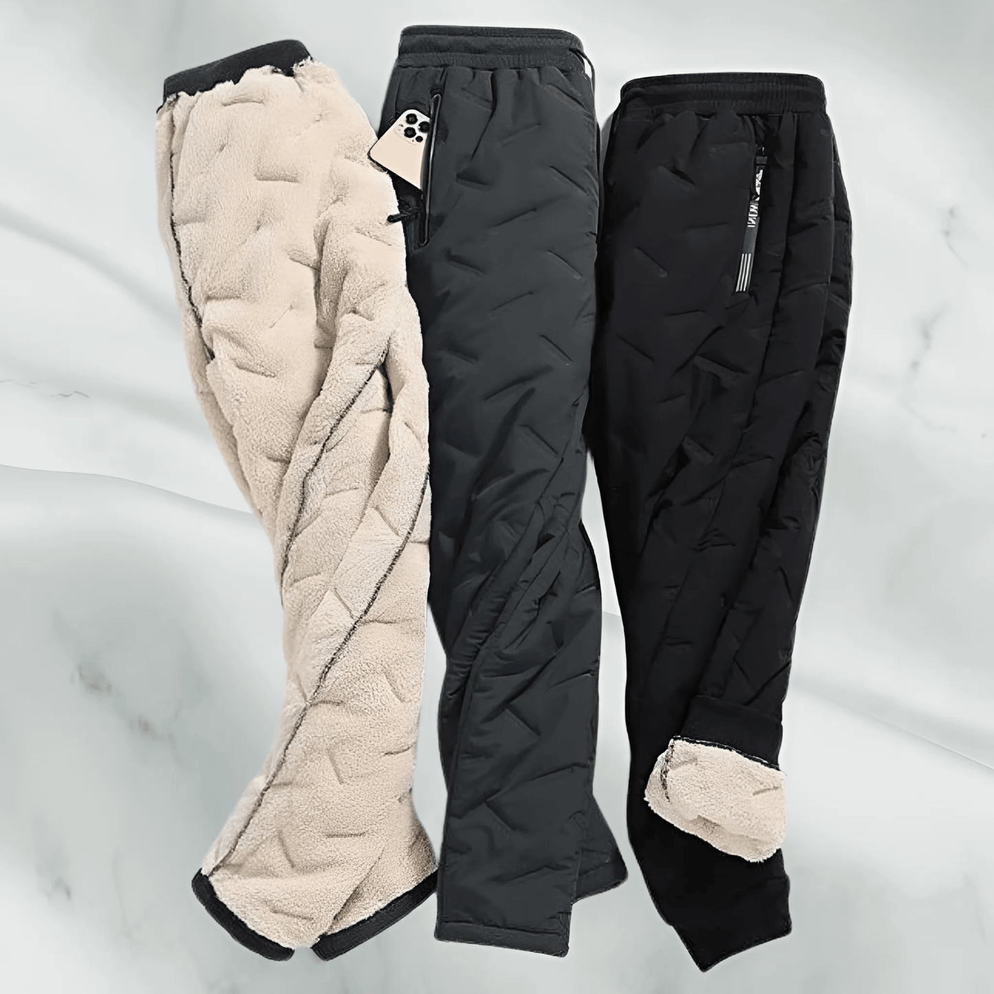 Glevato | Men's Quilted Fleece-Lined Pants