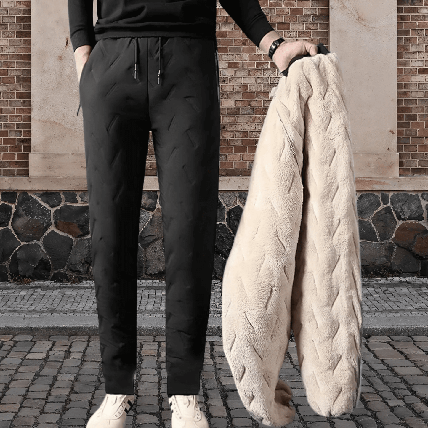 Glevato | Men's Quilted Fleece-Lined Pants