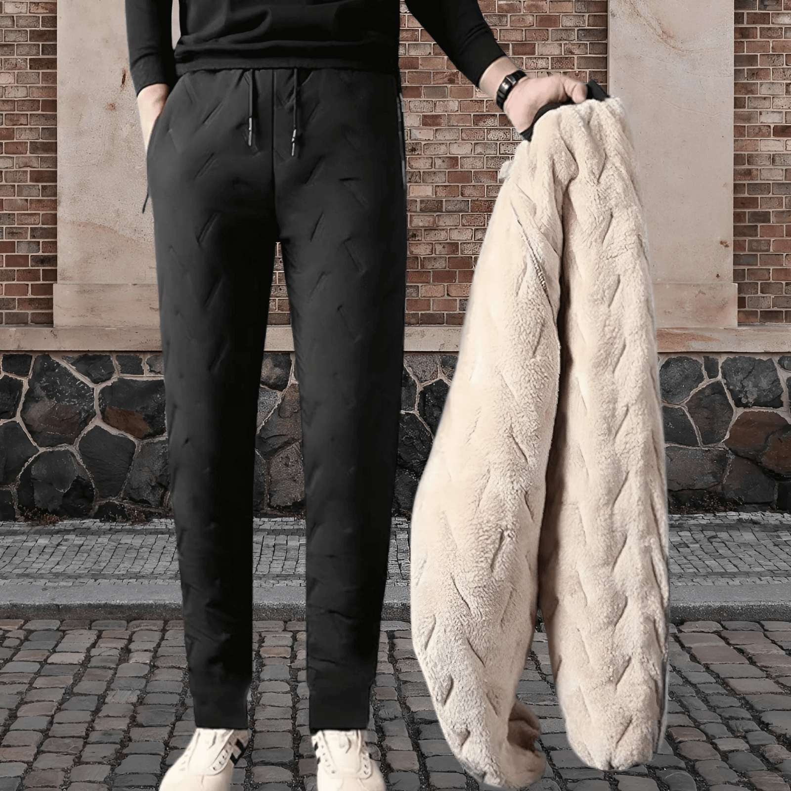 Glevato | Men's Quilted Fleece-Lined Pants