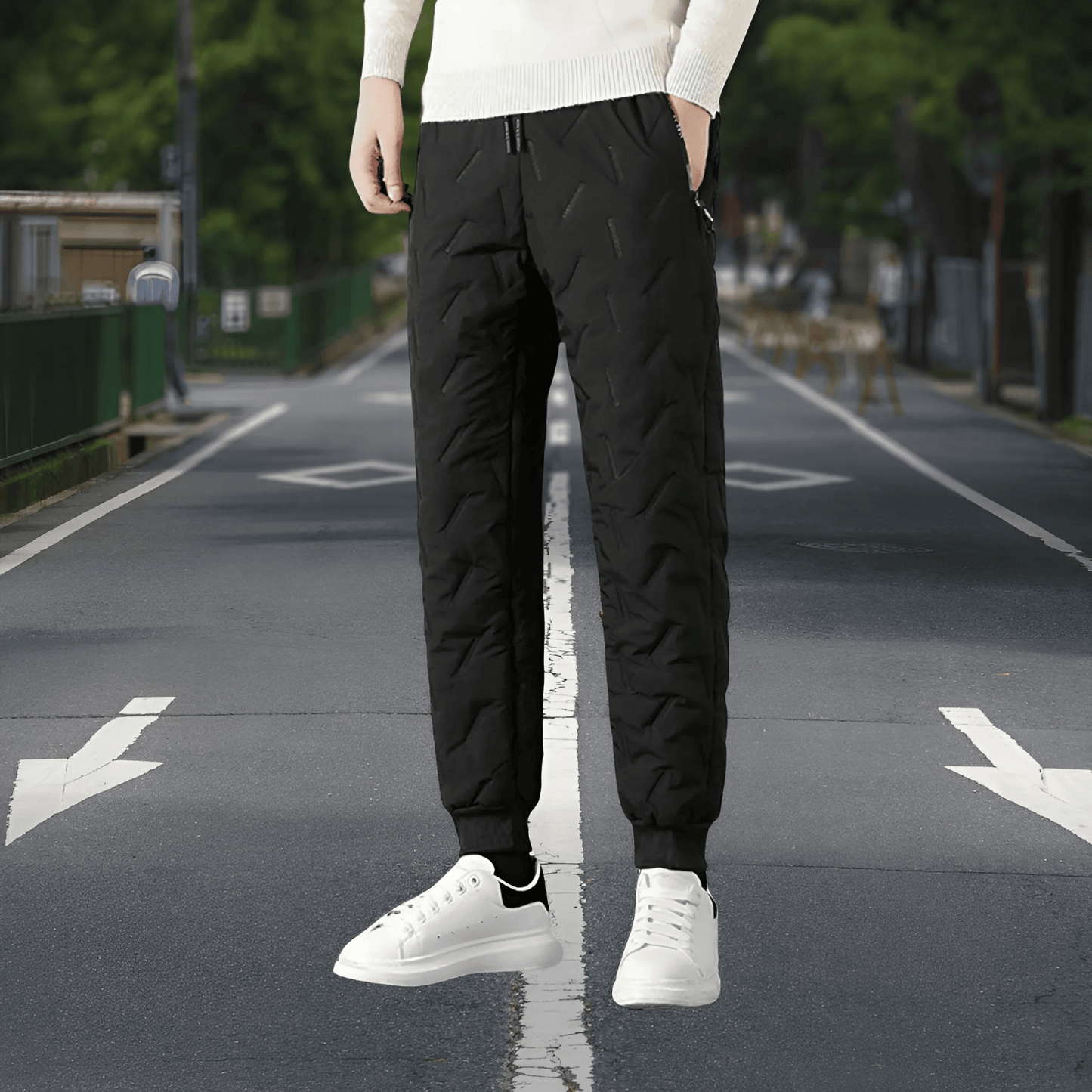 Glevato | Men's Quilted Fleece-Lined Pants