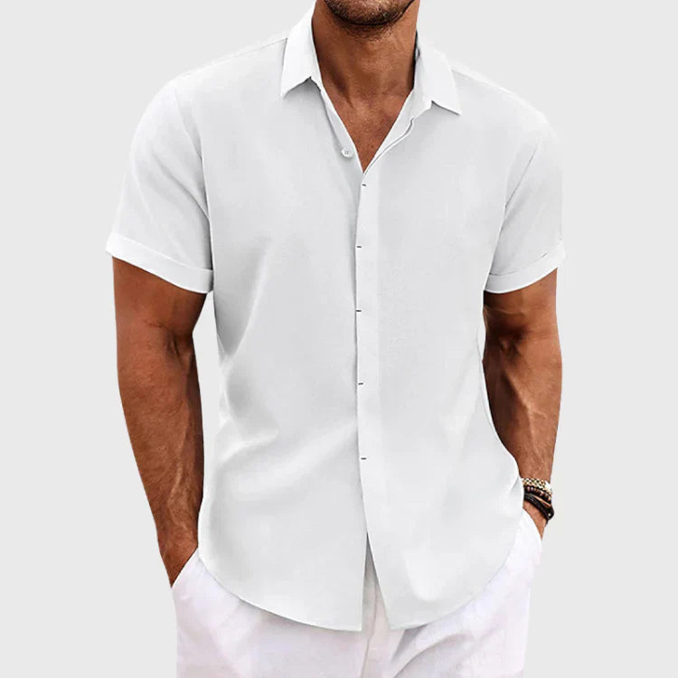 Glevato | Men's Short Sleeve Button-Up Shirt Relaxed Fit