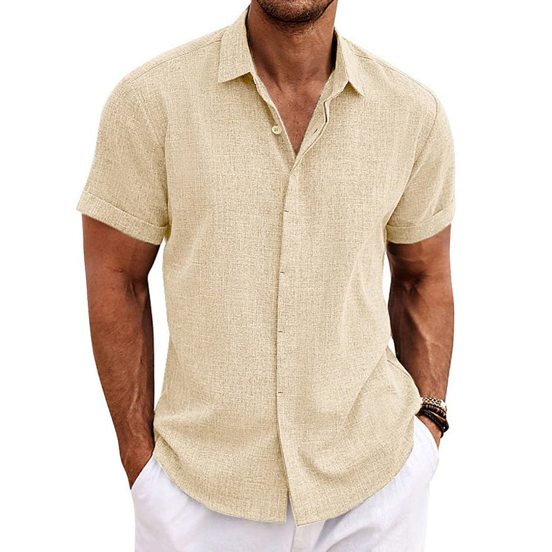 Glevato | Men's Short Sleeve Button-Up Shirt Relaxed Fit