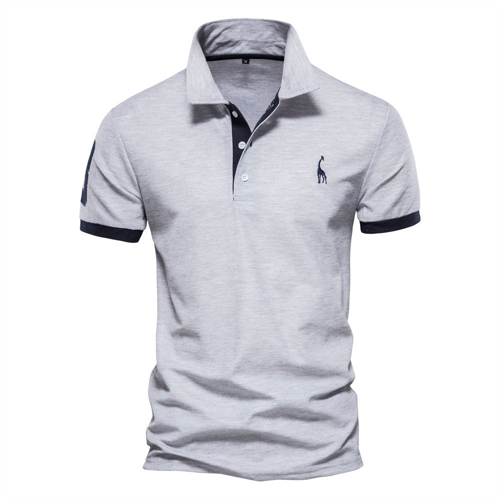 Glevato | Men's Short Sleeve Polo Shirt with Contrast Trim