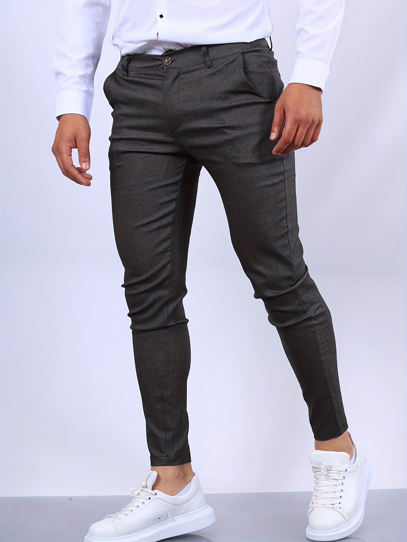Glevato | Men's Stretch Skinny Fit Trousers