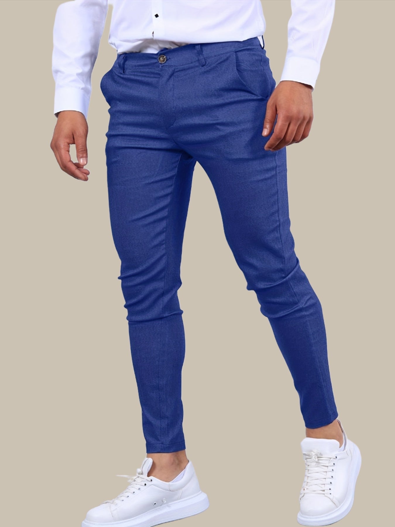 Glevato | Men's Stretch Skinny Fit Trousers